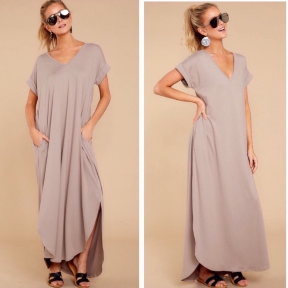 Zoe Curved Hem Pocketed Maxi … - Picture 4 of 6